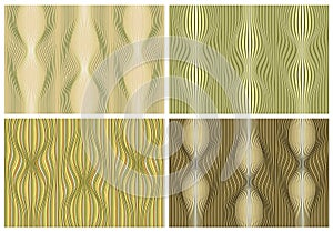 Vector abstract color lines patterns set