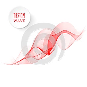 Vector Abstract color red wave design element