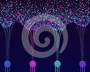Vector abstract colorful big data information sorting visualization.