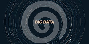 Vector abstract colorful round big data information visualization. Social network, financial analysis of complex