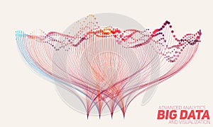 Vector abstract colorful big data information sorting visualization. Social network, financial analysis of complex