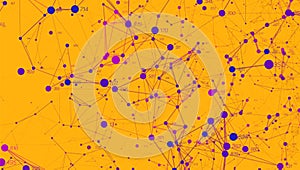 Vector abstract colorful big data point plot visualization. Futuristic infographics design. Visual information