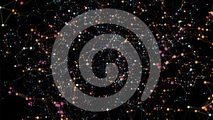 Vector abstract colorful big data point plot visualization. Futuristic infographics design. Visual information