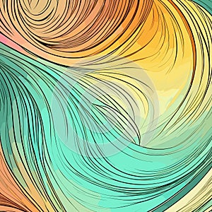 A vector of abstract colorful brushstrokes illustration background AI Generated