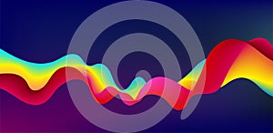 Vector abstract colorful flowing wave lines background. Design element for presentation. website template