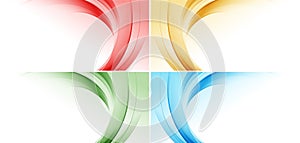 Vector abstract colorful flowing wave lines background. Design element for technology, science, modern concept.