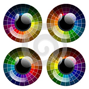 Vector abstract colorful palette eye