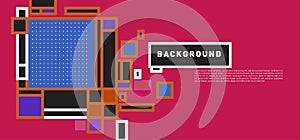 Vector abstract colorful rectangle background for banner