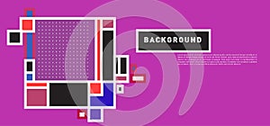 Vector abstract colorful rectangle background for banner