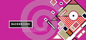 Vector abstract colorful rectangle background for banner