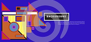 Vector abstract colorful rectangle background for banner