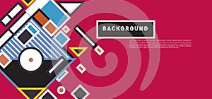 Vector abstract colorful rectangle background for banner