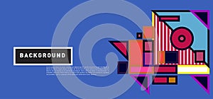Vector abstract colorful rectangle background for banner