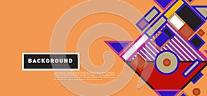 Vector abstract colorful rectangle background for banner