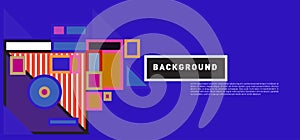 Vector abstract colorful rectangle background for banner