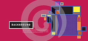 Vector abstract colorful rectangle background for banner