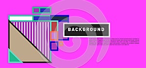 Vector abstract colorful rectangle background for banner