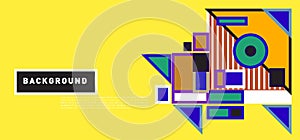 Vector abstract colorful rectangle background for banner