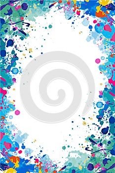 Vector Abstract colorful Splattered frame