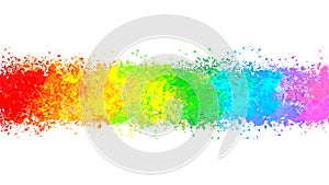 Vector Abstract Colorful Watercolor Spatters in White Background