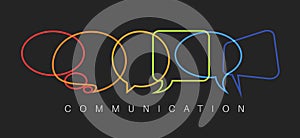 Vector abstract Communication concept illustration