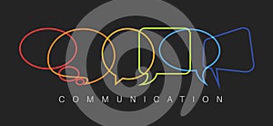 Vector abstract Communication concept illustration photo