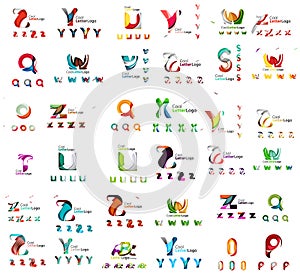 Vector abstract company logo mega collection, type