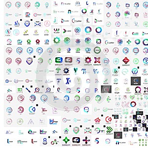 Vector abstract company logos mega collection