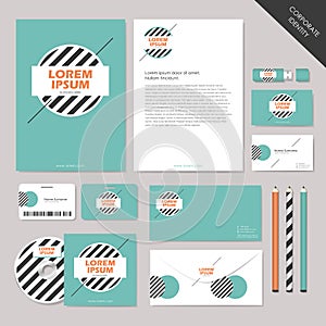 Vector abstract corporate identity set graphic design
