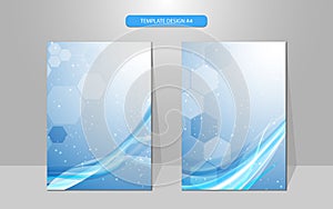 Vector abstract cover design wave pattern background