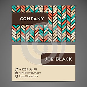 Vector abstract creative business card