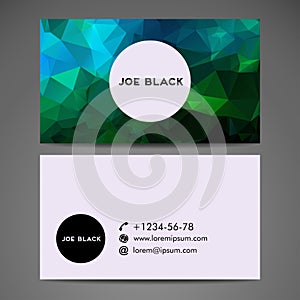 Vector abstract creative business card