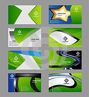 Vector abstract creative business cards