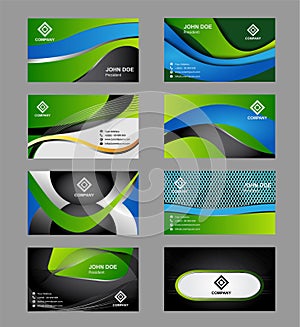 Vector abstract creative business cards