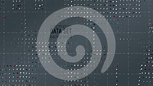 Vector abstract data sorting visualization background. Big data. Sorted data as tiny spheres. Information analytics