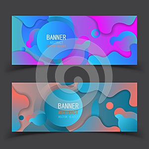Vector abstract design banner template.vector illustration.Perfect background design for headline and sale banner.blue and pink