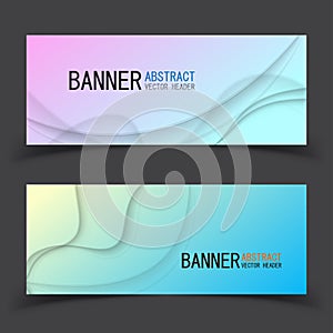 Vector abstract design banner template.vector illustration.Perfect background design for headline and sale banner.blue and pink