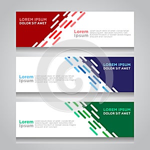 Vector abstract design banner web template.