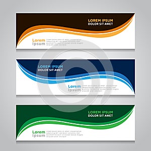 Vector abstract design banner web template.