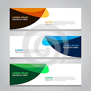 Vector abstract design banner web template.