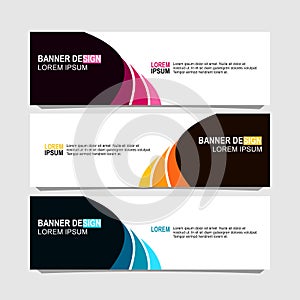 Vector abstract design banner web template.banner design With 3 choices