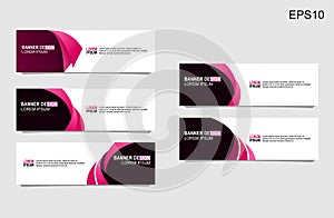 Vector abstract design banner web template.banner design With 5 choices