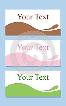 Vector Abstract design banner web template with three diferent color