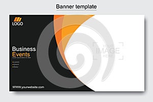 Vector abstract design web banner template. Web Design Elements - Header Design. Abstract geometric web banner template on grey