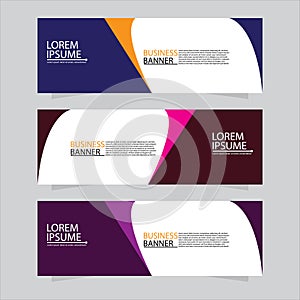 Vector abstract design web banner template. Web Design Elements - Header Design. Abstract geometric web banner template on grey