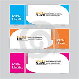 Vector abstract design web banner template. Web Design Elements - Header Design. Abstract geometric web banner template on grey