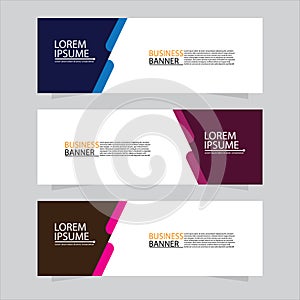 Vector abstract design web banner template. Web Design Elements - Header Design. Abstract geometric web banner template on grey