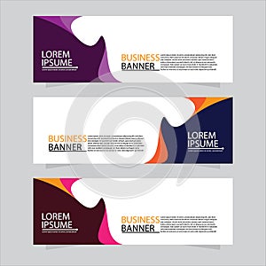 Vector abstract design web banner template. Web Design Elements - Header Design. Abstract geometric web banner template on grey