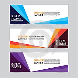 Vector abstract design web banner template. Web Design Elements - Header Design. Abstract geometric web banner template on grey