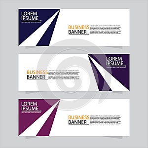 Vector abstract design web banner template. Web Design Elements - Header Design. Abstract geometric web banner template on grey